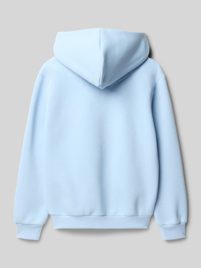 KARL KANI Bluza z kapturem o kroju regular fit z mieszanki bawełny z kieszenią kangurką Niebieski 3