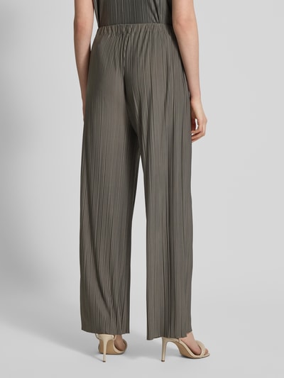 Samsøe Samsøe Straight Leg Stoffhose mit Plisseefalten Modell 'UMA' Schlamm 5