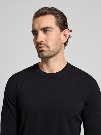 Casual Friday Gebreide pullover met ronde hals, model 'OSVALD' Donkerblauw - 3