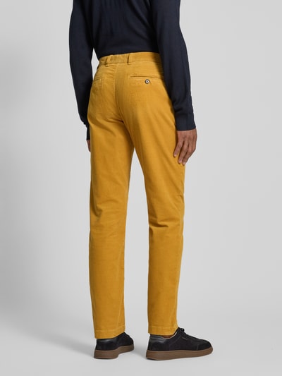 Tommy Hilfiger Spodnie sztruksowe z prostą nogawką z mieszanki bawełny model ‘DENTON’ Żółty 5