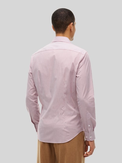 Tommy Hilfiger Slim Fit Businesshemd mit Logo-Stickerei Rot 5