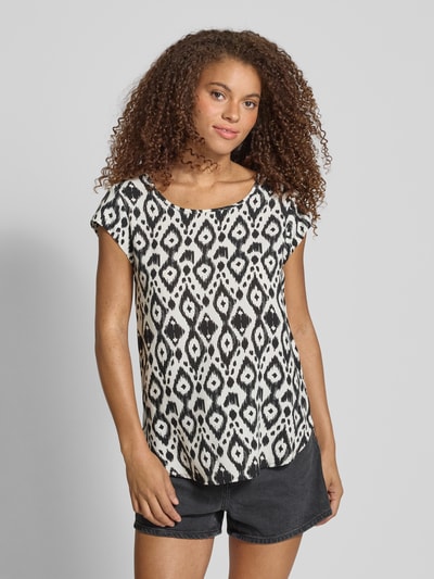 Only Regular Fit T-Shirt mit Schlüsselloch Rückenausschnitt Modell 'NOVA' Weiss 4