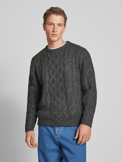 Levi's® Strickpullover mit Woll-Anteil Modell 'BATTERY' Anthrazit 4