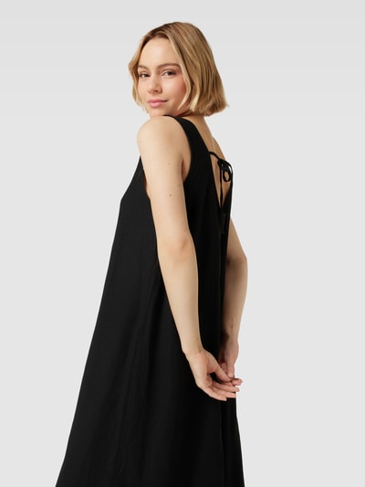 b.young Midikleid aus Leinen-Viskose-Mix Modell 'Falakka' Black 3