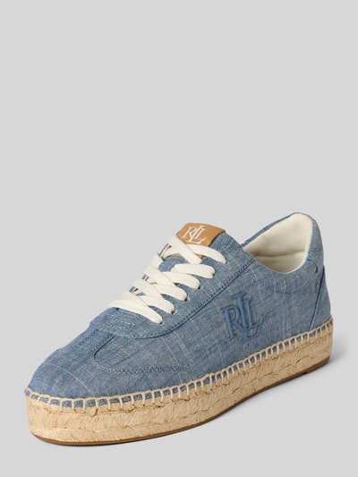 Lauren Ralph Lauren Sneakersy o niskim kroju z espadrylową podeszwą Jeansowy niebieski 1