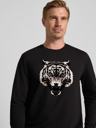 Antony Morato Regular Fit Sweatshirt mit Animal-Print Black 3