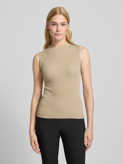 BOSS Slim fit top van viscosemix, model 'FESKIES' Beige - 4