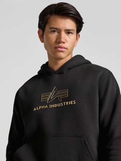 Alpha Industries Hoodie met capuchon en logoprint Zwart - 3