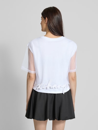 ARMANI EXCHANGE T-Shirt mit geripptem Rundhalsausschnitt Weiss 5