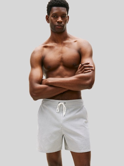 Tommy Hilfiger Regular Fit Badehose mit Label Stitching Dunkelblau 4