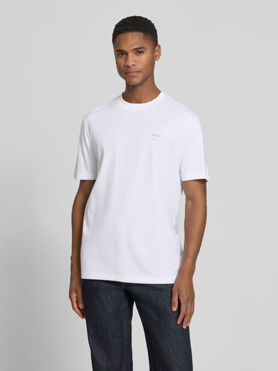 BOSS Orange t-shirt o kroju regular fit z czystej bawełny model 'TE_GROOVE' Biały 4