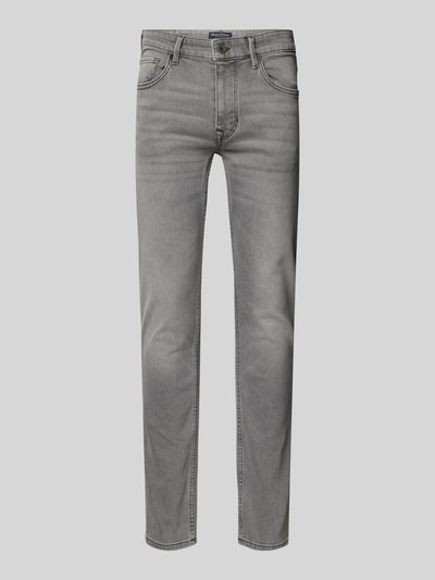 Marc O'Polo Straight fit jeans met labelpatch Lichtgrijs - 2