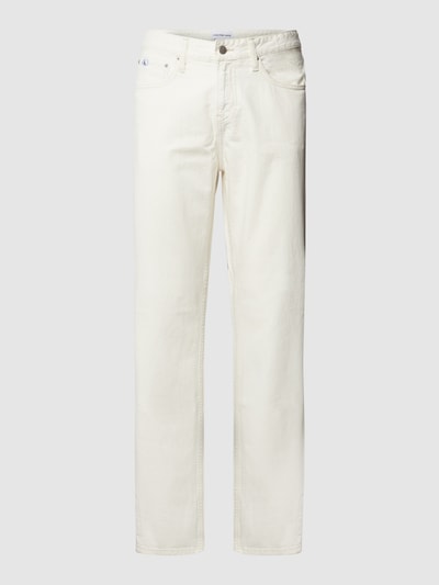 Calvin Klein Jeans Straight Fit Jeans mit Label-Patch Modell '90S STRAIGHT' Offwhite 2