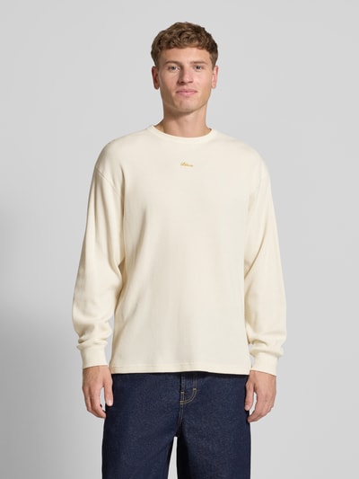 BLKVIS Longsleeve mit Label-Detail Offwhite 4