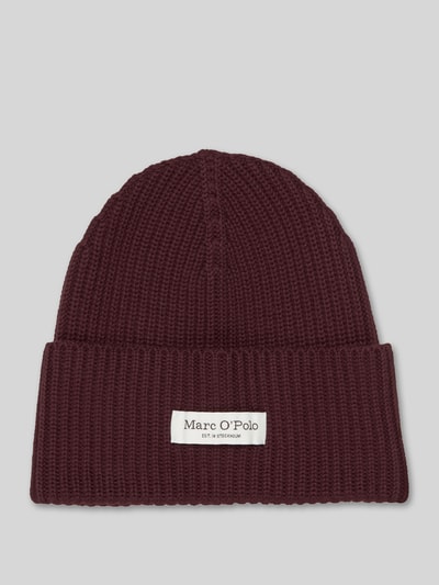 Marc O'Polo Mütze mit breitem Umschlag Bordeaux 1
