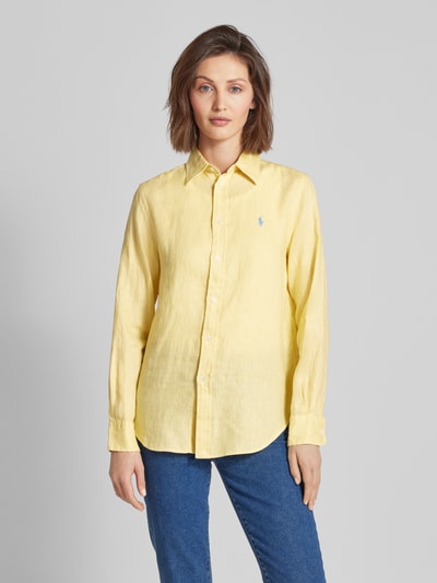 Polo Ralph Lauren Overhemdblouse met labelstitching Geel - 4