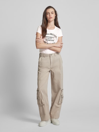 Zadig & Voltaire T-Shirt mit Motiv-Stitching Modell 'WOOP' Hellrosa 1