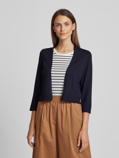 s.Oliver BLACK LABEL Cardigan met opengewerkte voorkant Marineblauw - 4