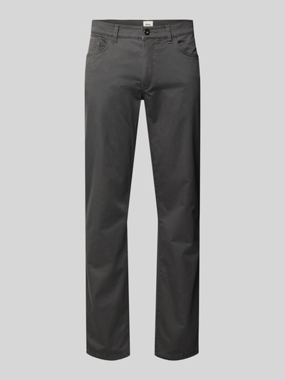 Produktfoto, Hose mit Strukturmuster Modell 'Cadiz' von Brax, bawełna z elastanem, krój regular fit, Szerokość w rozmiarze 32/32: 46 cm, długość nogawki 83 cm, kieszenie ukośne, szary kolor