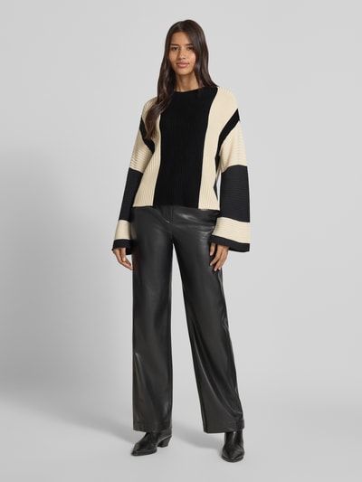 Vero Moda Regular Fit Strickpullover aus Baumwoll-Mix Modell 'GIGI' Black 1