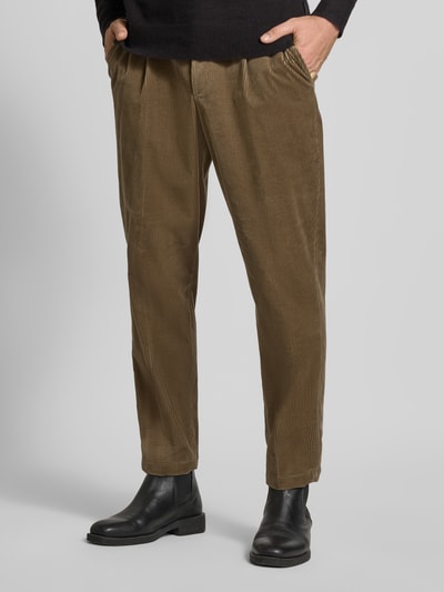 BOSS Tapered Cordhose aus Baumwoll-Mix Modell 'PERIN' Schlamm 4