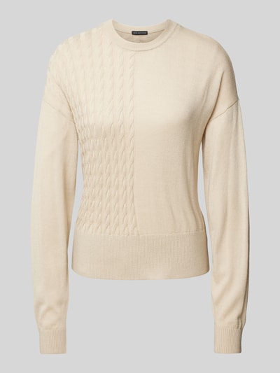 ARMANI EXCHANGE Strickpullover mit Zopfmuster Sand 2