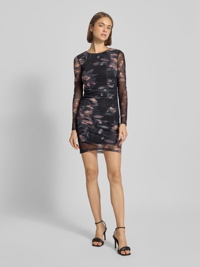 Only Schmales Minikleid mit semitransparenten Ärmeln Modell 'KAYA' Black 1