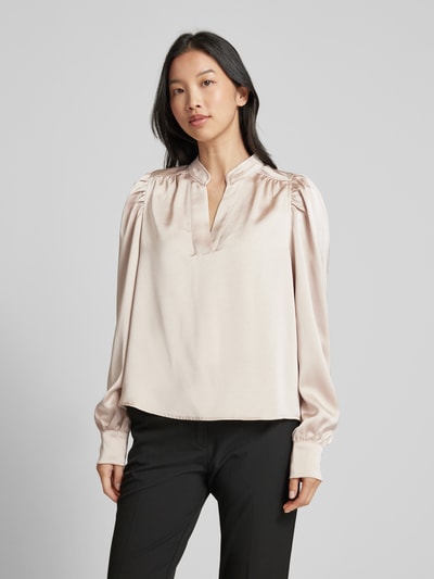 Neo Noir Regular fit blouse met V-hals, model 'Rosslyn' Ecru - 4