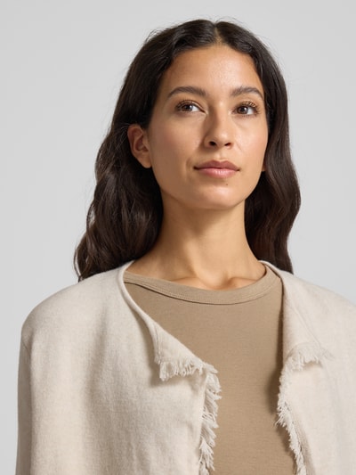 Betty Barclay Strickjacke aus Viskose-Mix mit Fransen Beige 3