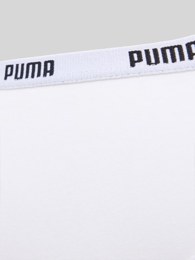 PUMA Heupslip met elastische band met label in een set van 6 stuks Wit - 2