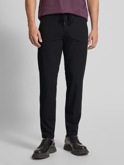 Brax Straight fit stoffen broek met Franse steekzakken, model 'PHIL' Zwart - 4