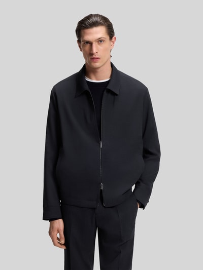BOSS Bluzon o kroju relaxed fit z mieszanki wełny model 'CARPER' Granatowy 4