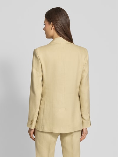 Weekend Max Mara Taillierter Blazer aus Baumwoll-Leinen-Mix Modell 'GALLI' Sand 5
