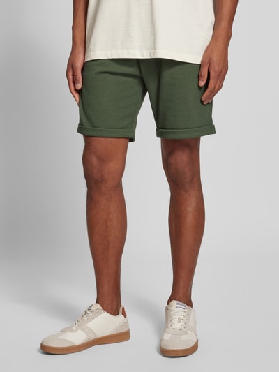 MCNEAL Regular Fit Sweatshorts mit Strukturmuster Khaki 4