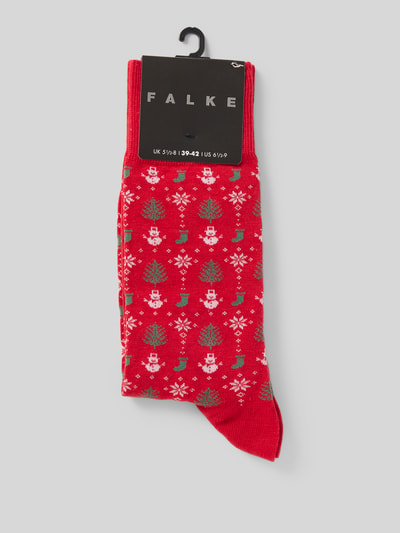 Falke Socken mit Label-Detail Modell 'MERRY PARTY' Rot 3