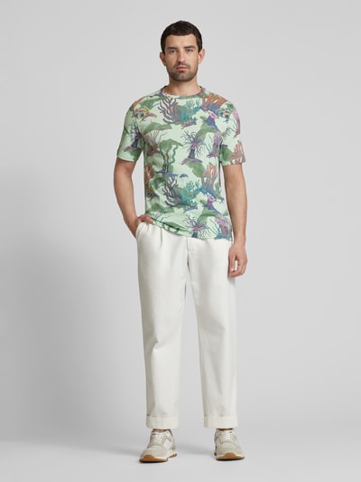 Scotch & Soda T-Shirt im Allover-Look Mint 1