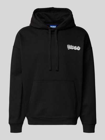 Hugo Blue Relaxed Fit Hoodie aus reiner Baumwolle Modell 'NYROHOOD' Black 2