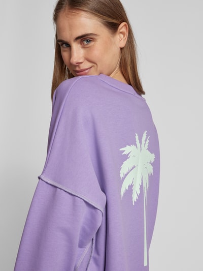 miss goodlife Oversized Sweatshirt mit gerippten Abschlüssen Violett 3