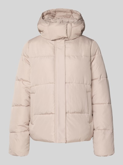 Vila Gewatteerd jack met capuchon, model 'ILJA' Zilver - 2