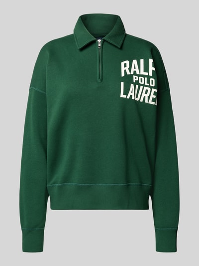 Polo Ralph Lauren Sweatshirt met labelprint en ritssluiting Donkergroen - 2