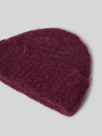 American Vintage Muts van alpacawol met streepdesign Bordeaux - 2