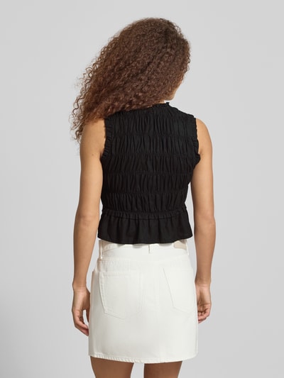 ONLY Regular Fit Blusentop aus Viskose-Leinen-Mix Modell 'GOA' Black 5