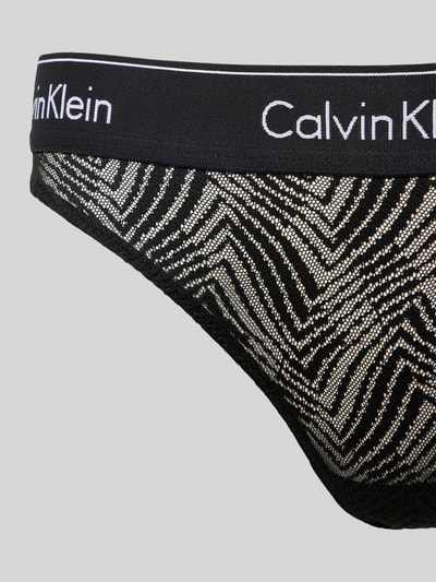 Calvin Klein Underwear Figi z paskiem z logo model ‘MODERN LACE’ Czarny 2