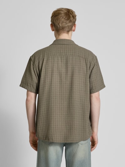 Only & Sons Freizeithemd aus Viskose-Mix mit Leinen-Anteil Modell 'LATHAM' Oliv 5