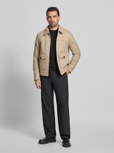 MCNEAL Kurtka z kołnierzykiem typu kent Beżowy melanż 1