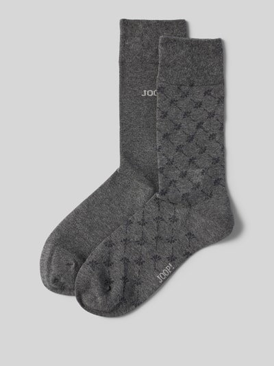 JOOP! Collection Socken mit elastischem Rippenbündchen im 2er-Pack Anthrazit 1