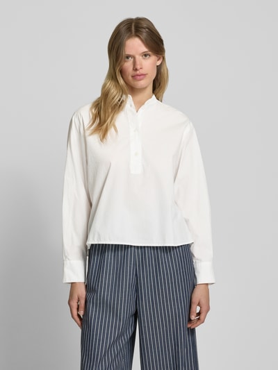 Marc O'Polo Denim Relaxed fit blouse met opstaande kraag Wit - 4