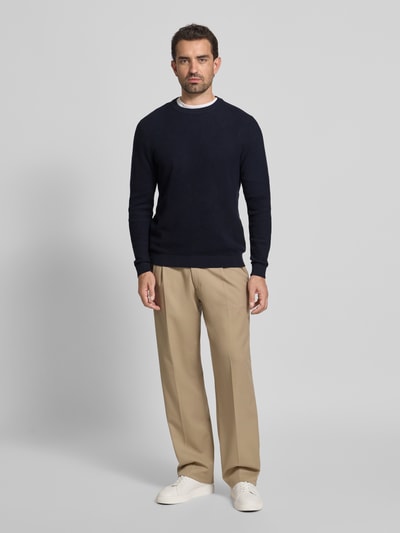 MCNEAL Strickpullover mit gerippten Abschlüssen Marine 1