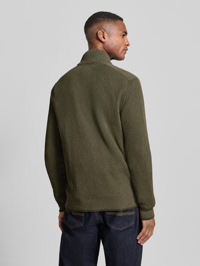 Lerros Kurtka z dzianiny z zamkiem błyskawicznym Oliwkowy 5