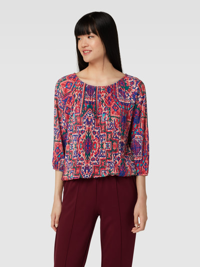 Christian Berg Woman Blouse met all-over motief Roestrood - 4